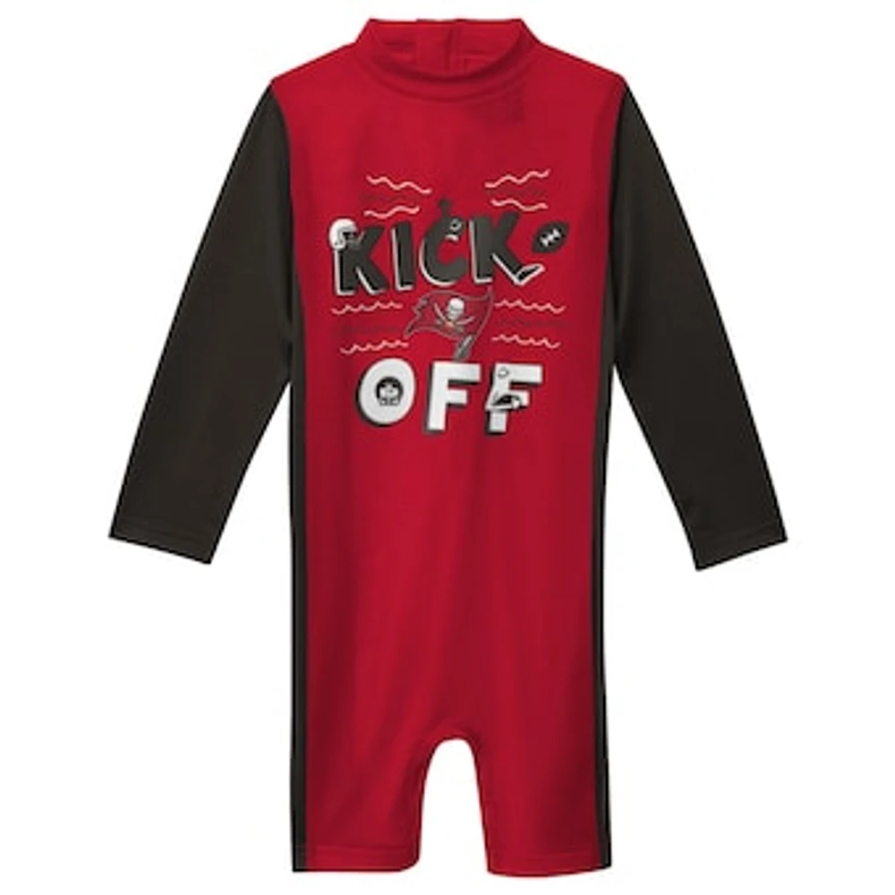 Toddler Red Tampa Bay Buccaneers Wave Runner Long Sleeve Wetsuit