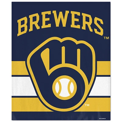 WinCraft Milwaukee Brewers Ultra Plush 50" x 60" Throw Blanket