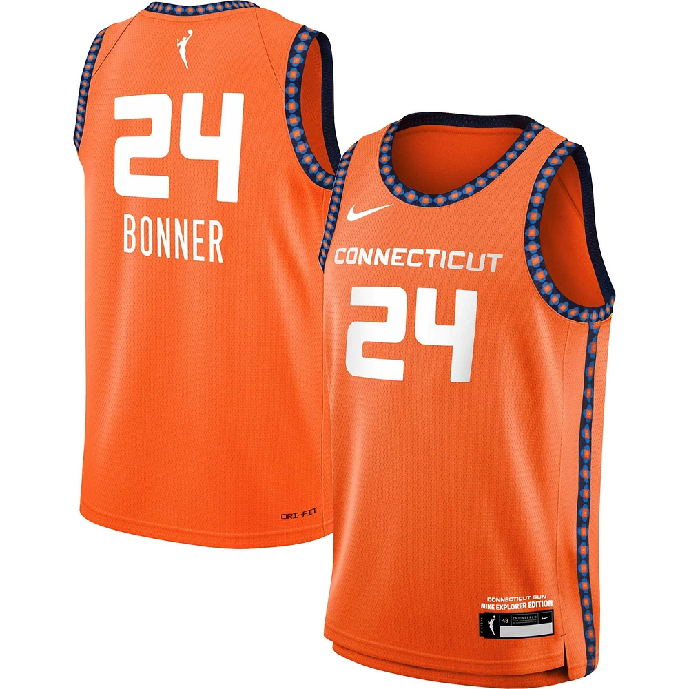 Youth Nike DeWanna Bonner Orange Connecticut Sun 2021 Explorer Edition Victory Player Jersey