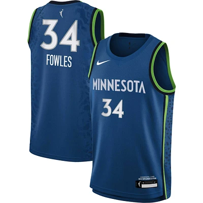 Youth Nike Sylvia Fowles Blue Minnesota Lynx 2021 Explorer Edition Victory Player Jersey