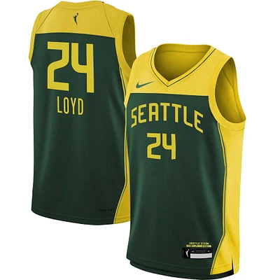 Youth Nike Jewell Loyd Green Seattle Storm 2021 Explorer Edition Victory Player Jersey