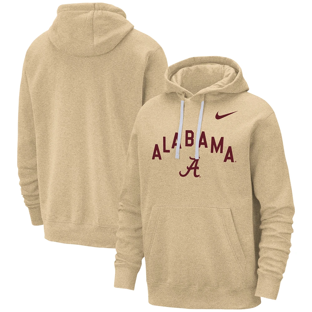 Men's Nike Tan Alabama Crimson Tide Campus Club Pullover Hoodie