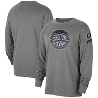 Men's Nike Heather Gray Georgetown Hoyas Fast Break Long Sleeve T-Shirt