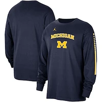 Men's Jordan Brand Navy Michigan Wolverines Slam Dunk Long Sleeve T-Shirt