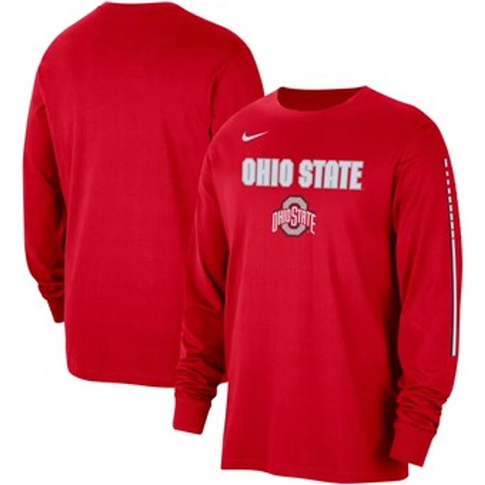 Men's Nike Scarlet Ohio State Buckeyes Slam Dunk Long Sleeve T-Shirt