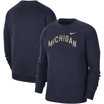 Men's Nike Navy Michigan Wolverines Campus Pullover Sweatshirt