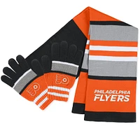 Women's WEAR by Erin Andrews Philadelphia Flyers Stripe Glove & Scarf Set