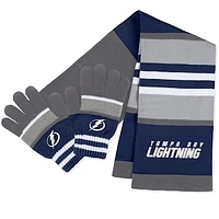 Women's WEAR by Erin Andrews Tampa Bay Lightning Stripe Glove & Scarf Set