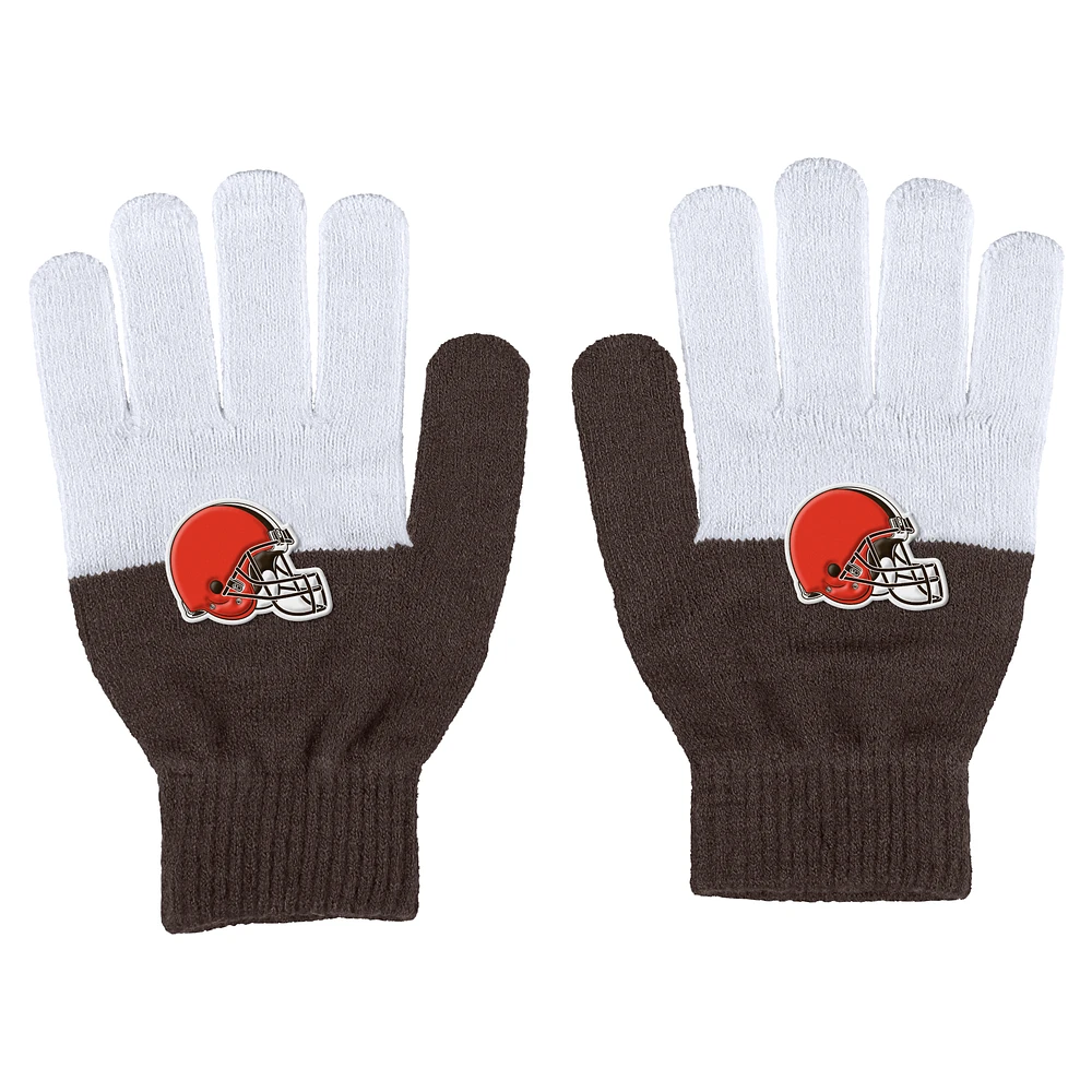 Women's WEAR by Erin Andrews Cleveland Browns Color-Block Gloves