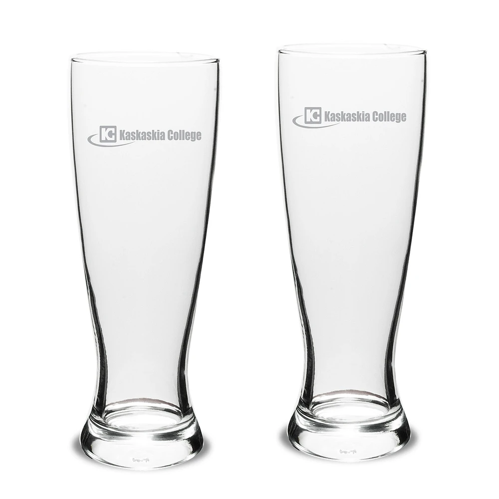 Kaskaskia College Blue Devils 23oz. 2-Piece University Pilsner Glass Set