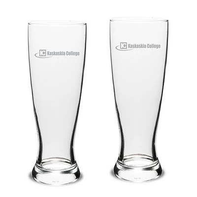 Kaskaskia College Blue Devils 23oz. 2-Piece University Pilsner Glass Set