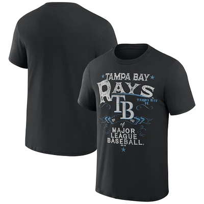 Men's Darius Rucker Collection by Fanatics  Black Tampa Bay Rays Beach Splatter T-Shirt