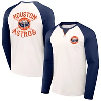 Men's Darius Rucker Collection by Fanatics  White/Navy Houston Astros Team Color Raglan T-Shirt