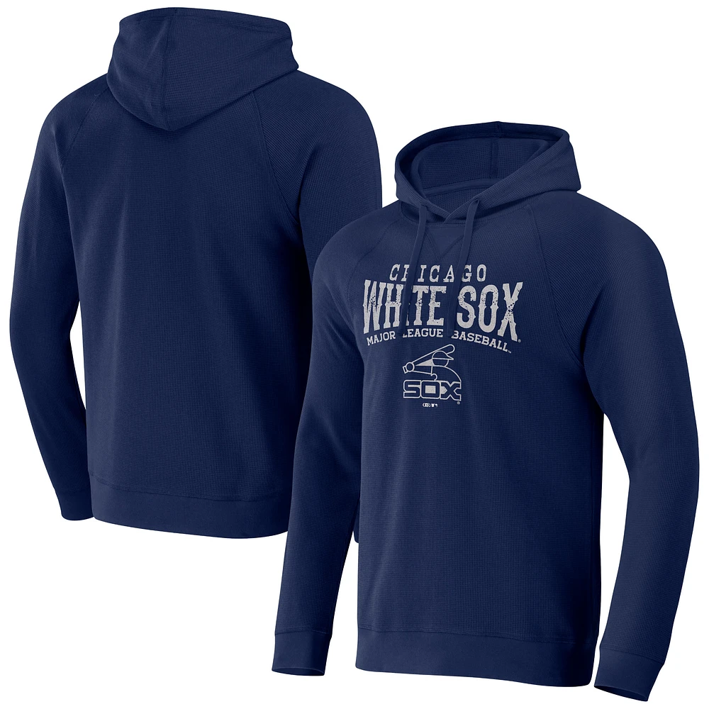 Men's Darius Rucker Collection by Fanatics  Navy Chicago White Sox Waffle-Knit Raglan Pullover Hoodie