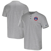 Men's Darius Rucker Collection by Fanatics Heather Gray Chicago Cubs Henley T-Shirt