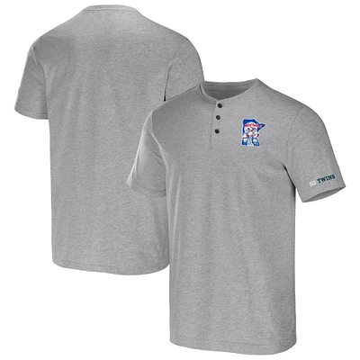 Men's Darius Rucker Collection by Fanatics Heather Gray Minnesota Twins Henley T-Shirt