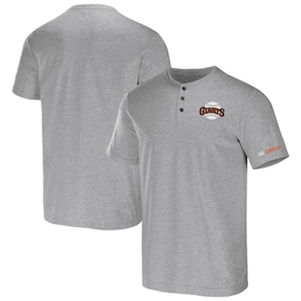 Men's Darius Rucker Collection by Fanatics Heather Gray San Francisco Giants Henley T-Shirt