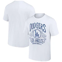 Men's Darius Rucker Collection by Fanatics White Los Angeles Dodgers Distressed Rock T-Shirt