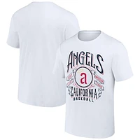 Men's Darius Rucker Collection by Fanatics White California Angels Cooperstown Distressed Rock T-Shirt