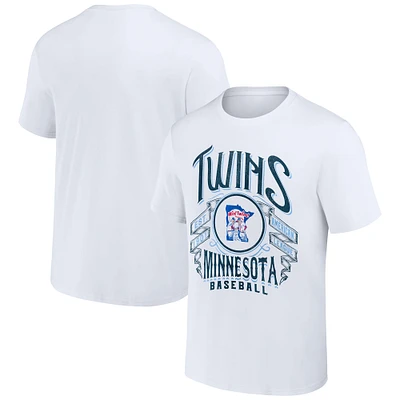 Men's Darius Rucker Collection by Fanatics White Minnesota Twins Distressed Rock T-Shirt