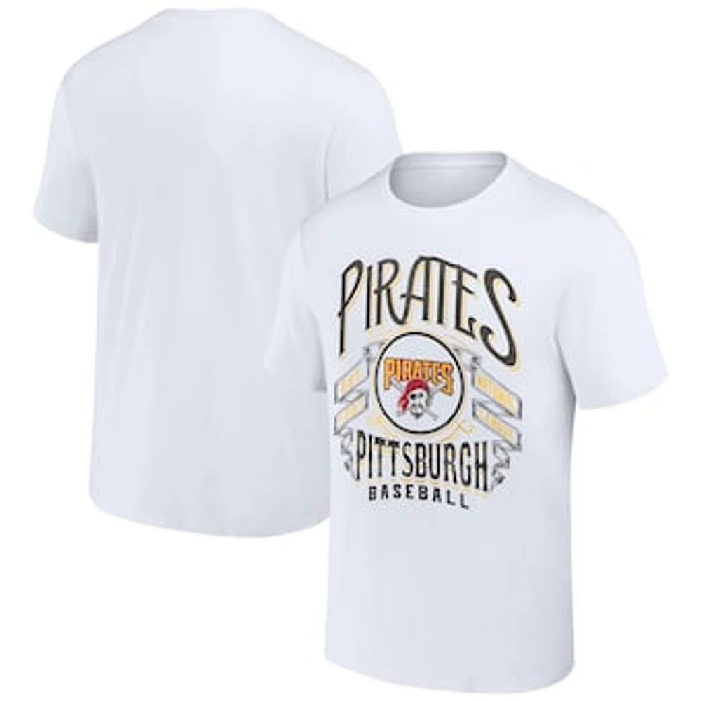 Men's Darius Rucker Collection by Fanatics White Pittsburgh Pirates Distressed Rock T-Shirt