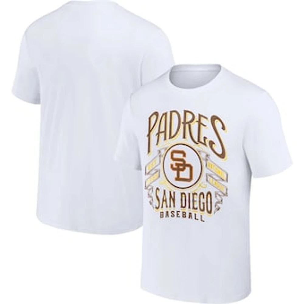 Men's Darius Rucker Collection by Fanatics White San Diego Padres Distressed Rock T-Shirt