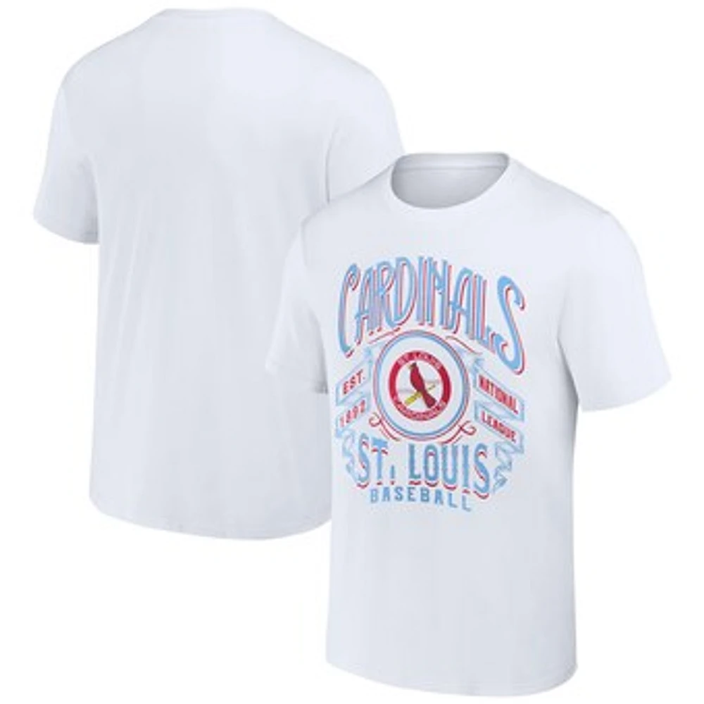 Men's Darius Rucker Collection by Fanatics White St. Louis Cardinals Distressed Rock T-Shirt