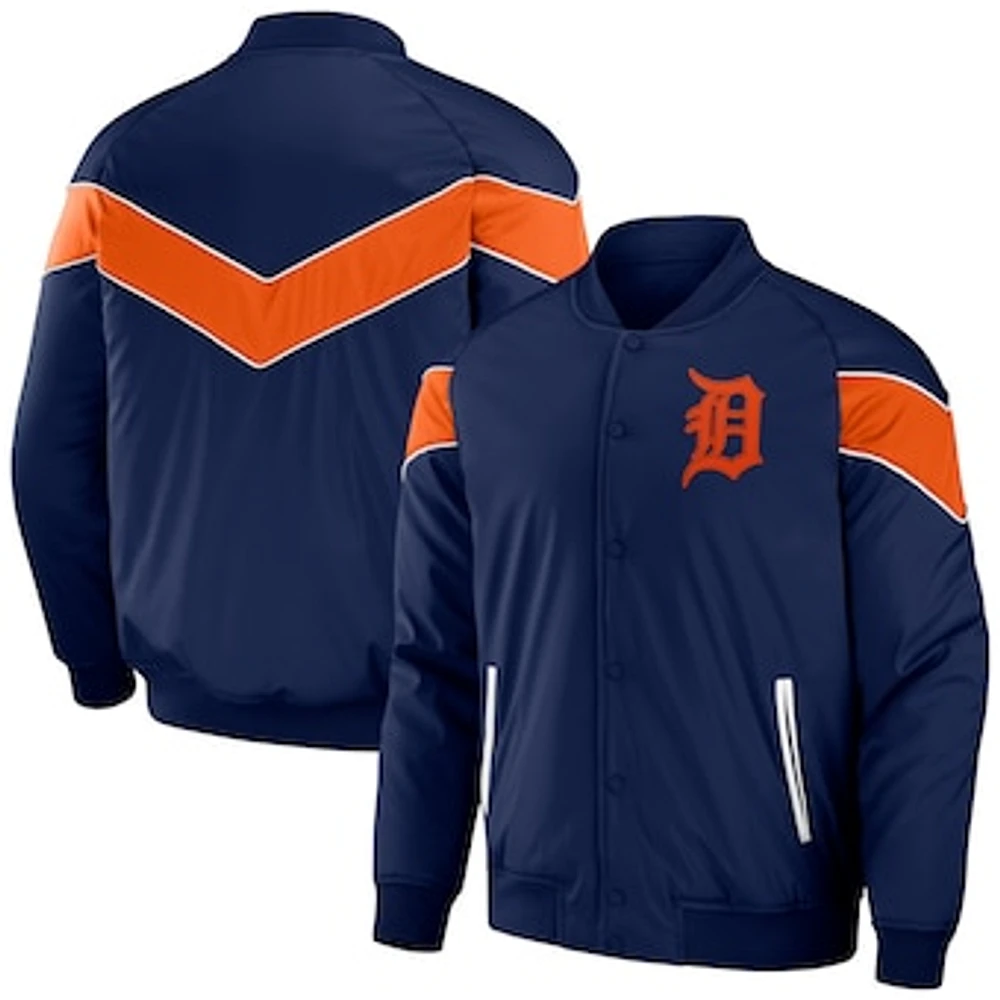 Men's Darius Rucker Collection by Fanatics Navy Detroit Tigers Baseball Raglan Full-Snap Jacket