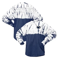 Women's Navy Penn State Nittany Lions Tie-Dye Long Sleeve Jersey T-Shirt