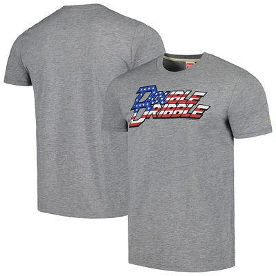 Unisex Homage  Gray Double Dribble Tri-Blend T-Shirt