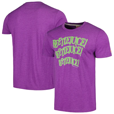 Unisex Homage Purple Beetlejuice  Graphic Tri-Blend T-Shirt