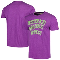 Unisex Homage Purple Beetlejuice  Graphic Tri-Blend T-Shirt