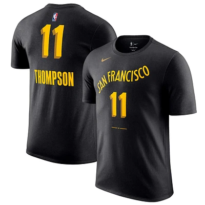 Men's Nike Klay Thompson Black Golden State Warriors 2023/24 City Edition Name & Number T-Shirt