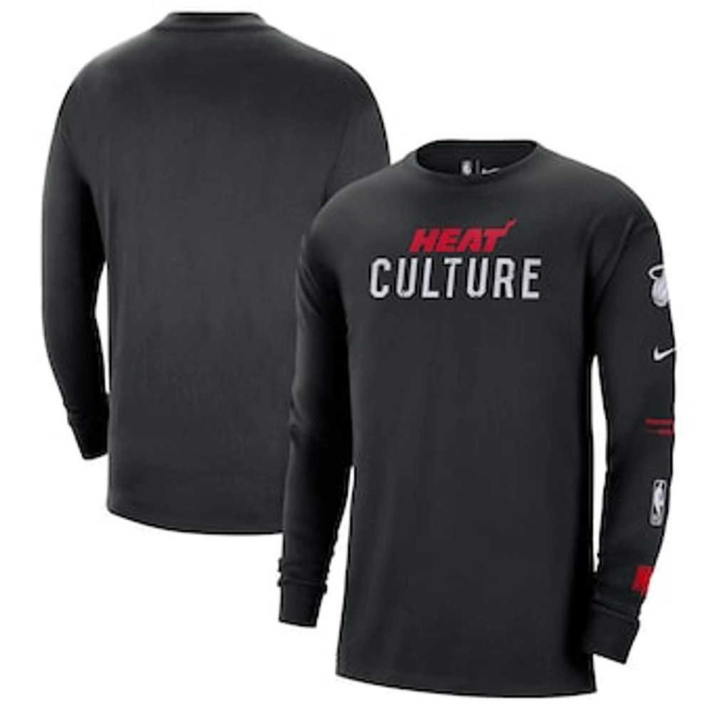 Men's Nike Black Miami Heat 2023/24 City Edition Max90 Expressive Long Sleeve T-Shirt