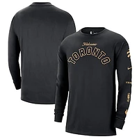 Men's Nike Black Toronto Raptors 2023/24 City Edition Max90 Expressive Long Sleeve T-Shirt