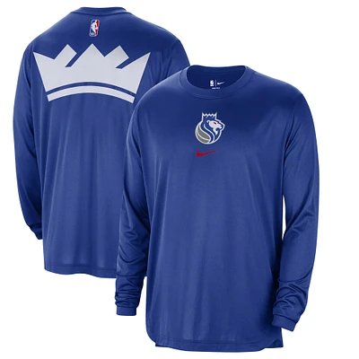 Men's Nike Blue Sacramento Kings 2023/24 City Edition Authentic Pregame Performance Long Sleeve Shooting T-Shirt