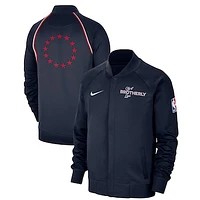 Men's Nike Navy Philadelphia 76ers 2023/24 City Edition Authentic Showtime Performance Raglan Full-Zip Jacket