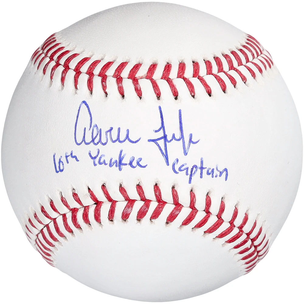 Aaron Judge New York Yankees Autographed Baseball with "16th Yankee Captain" Inscription