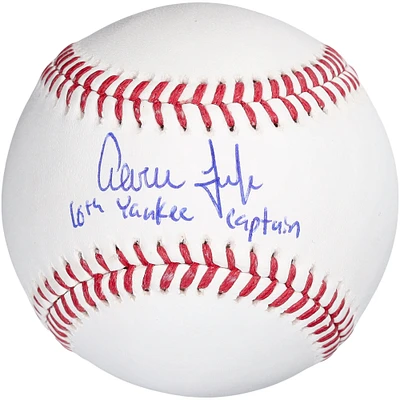 Aaron Judge New York Yankees Autographed Baseball with "16th Yankee Captain" Inscription