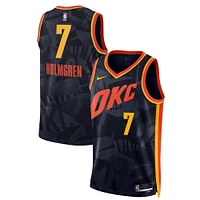 Unisex Nike Chet Holmgren Navy Oklahoma City Thunder 2023/24 Swingman Jersey - City Edition