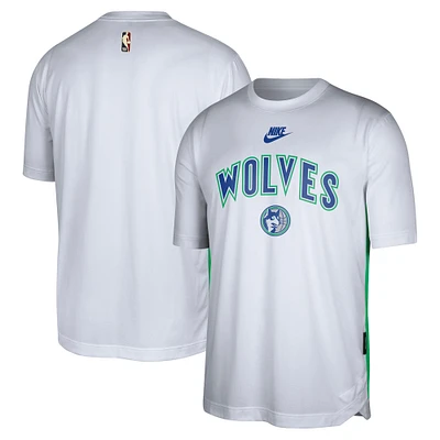 Men's Nike White Minnesota Timberwolves Hardwood Classics 2023/24 Classic Edition Performance Pregame Shooting T-Shirt