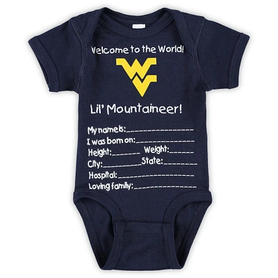 West Virginia Mountaineers Newborn Welcome to the World Creeper - Navy