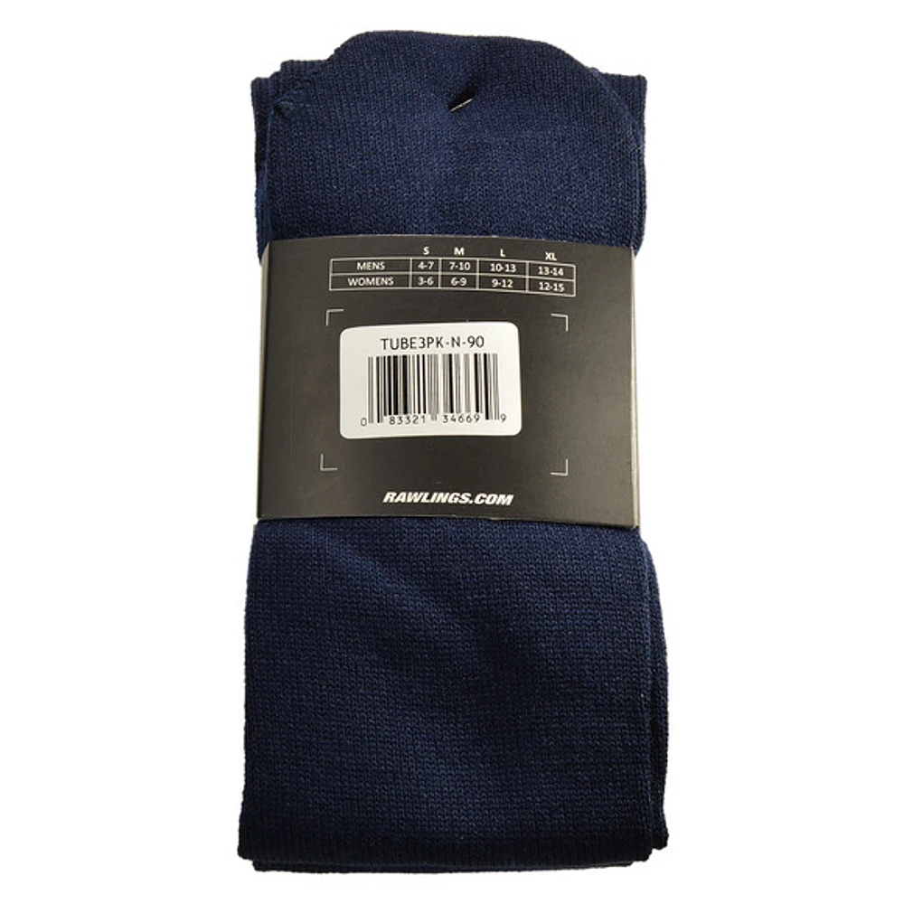 Tube (Paquet de 3 paires) - Bas baseball pour adulte