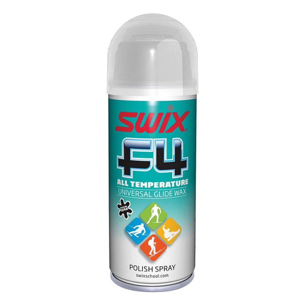 F4 - 150 ml - Universal Glide Wax Spray for Skis and Snowboards