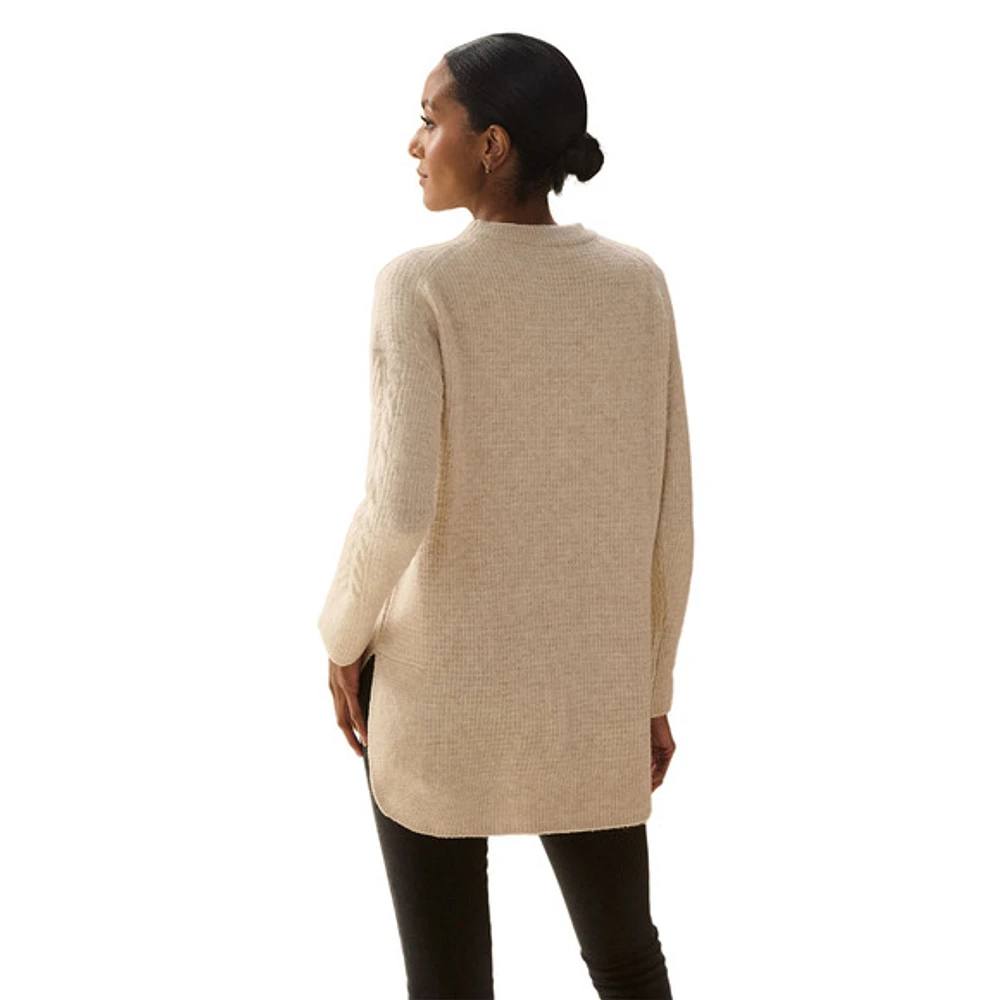 Cable Knit Tunic - Women's Sweater