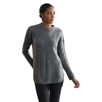 Cable Knit Tunic - Women's Sweater