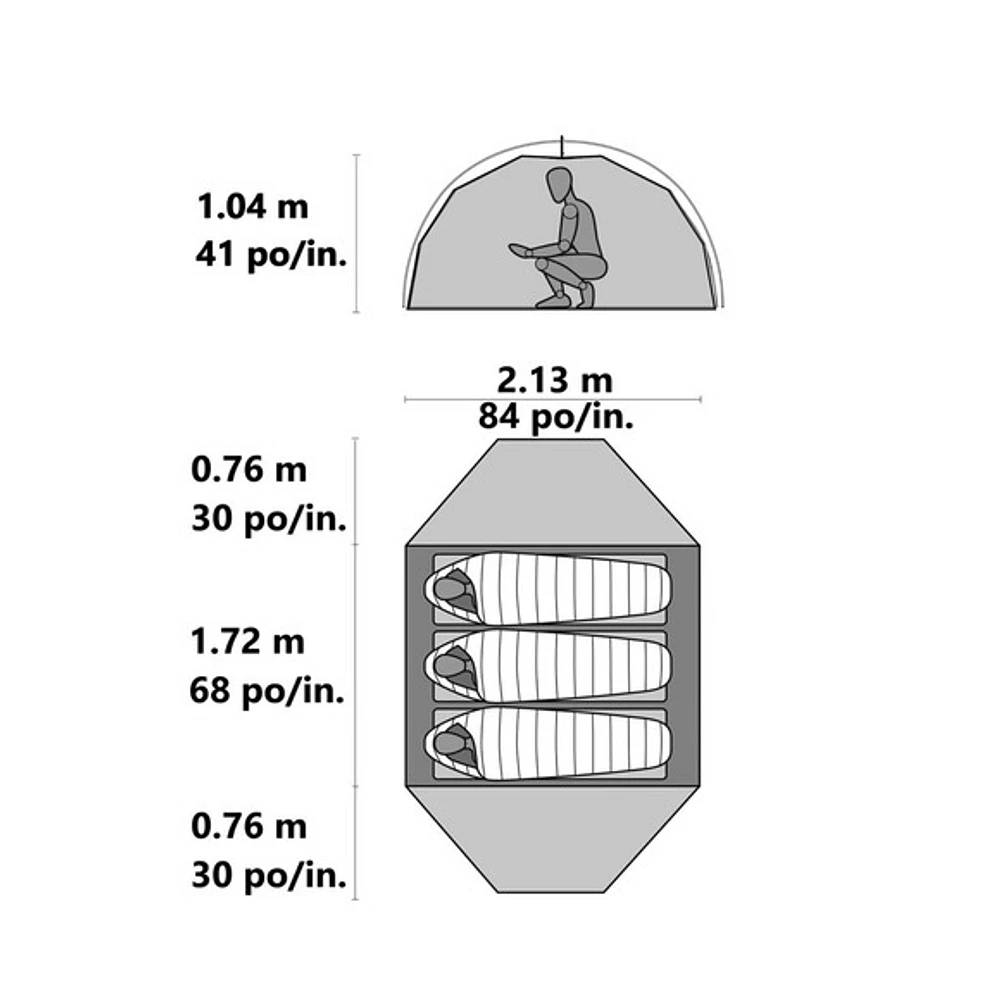 Elixir 3 - Tente de camping pour 3 personnes