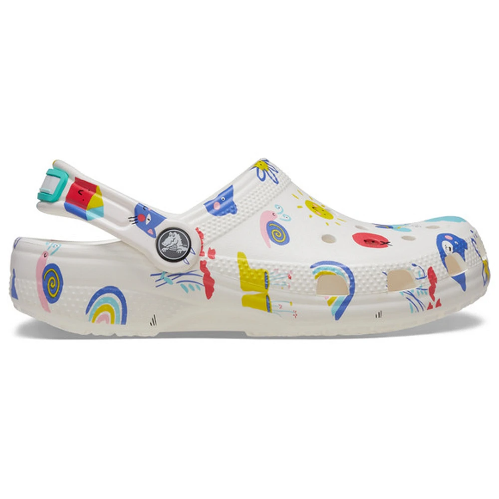 Classic Doodle Print - Junior Casual Clogs