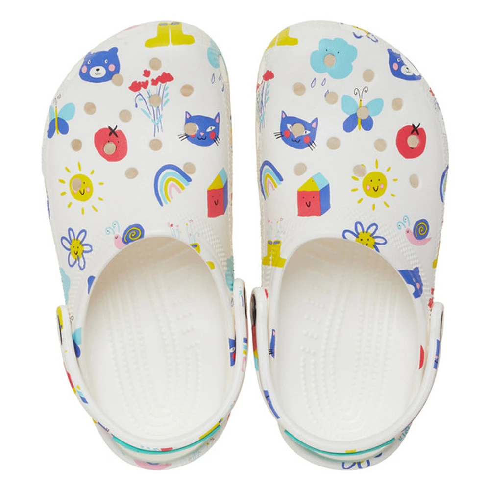 Classic Doodle Print - Junior Casual Clogs