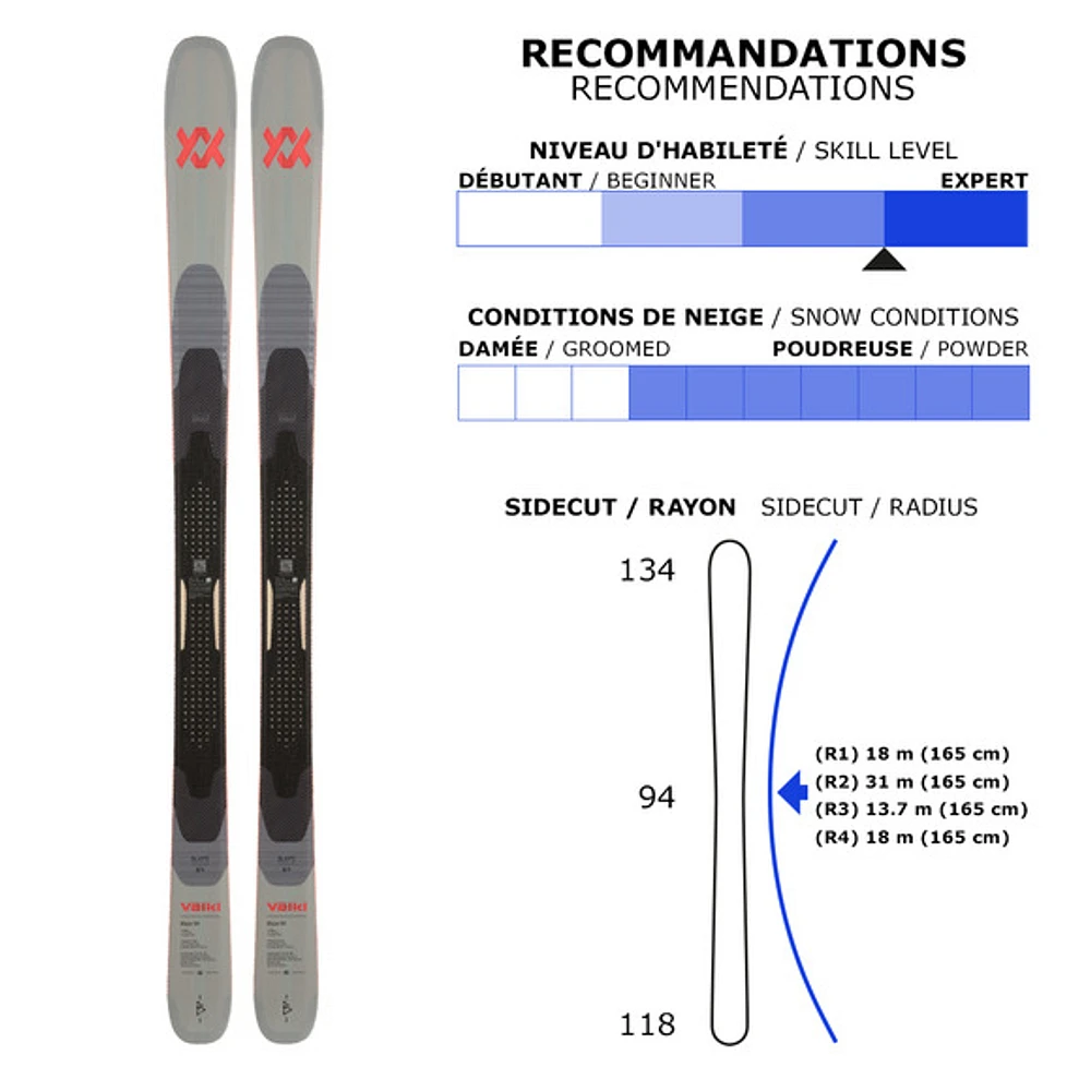 Blaze 94 - Adult Powder and Alpine Touring Skis